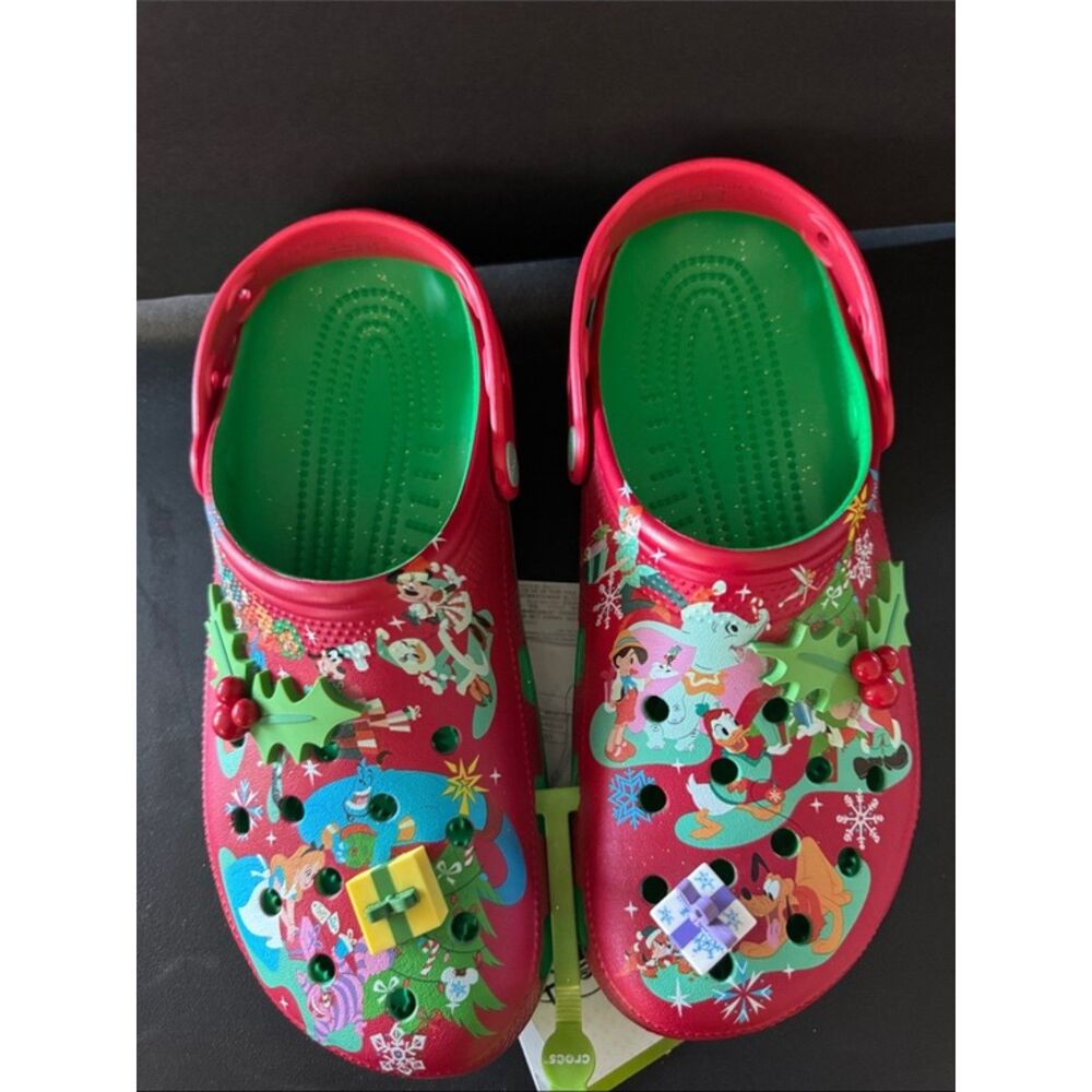 2023 Crocs Disney Parks Christmas Holiday Clogs Mens 10 Womens 12 New
